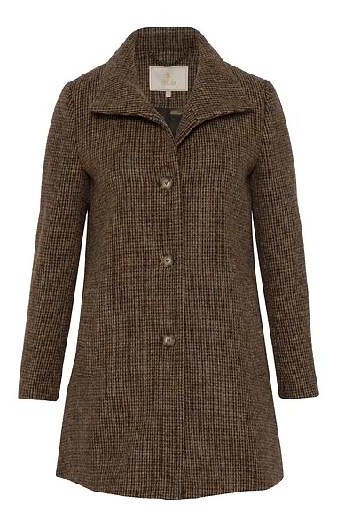 Ladies House of Bruar Harris Tweed® Funnel Coat