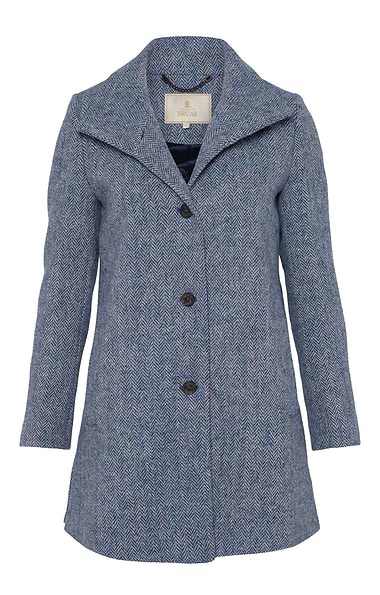 Ladies House of Bruar Harris Tweed® Funnel Coat