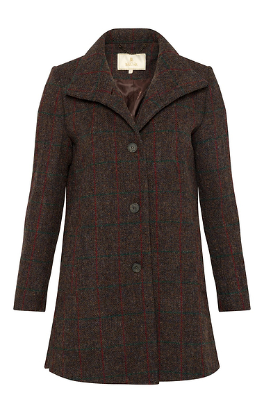 Ladies House of Bruar Harris Tweed® Funnel Coat
