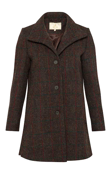 Ladies House of Bruar Harris Tweed® Funnel Coat