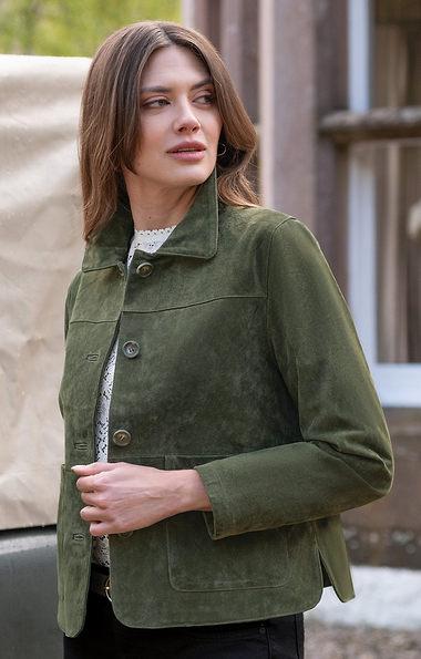 Ladies Suede Barn Jacket