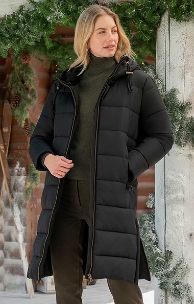 Ladies Side Zip Quilted Coat