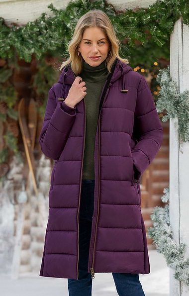 Ladies Side Zip Quilted Coat