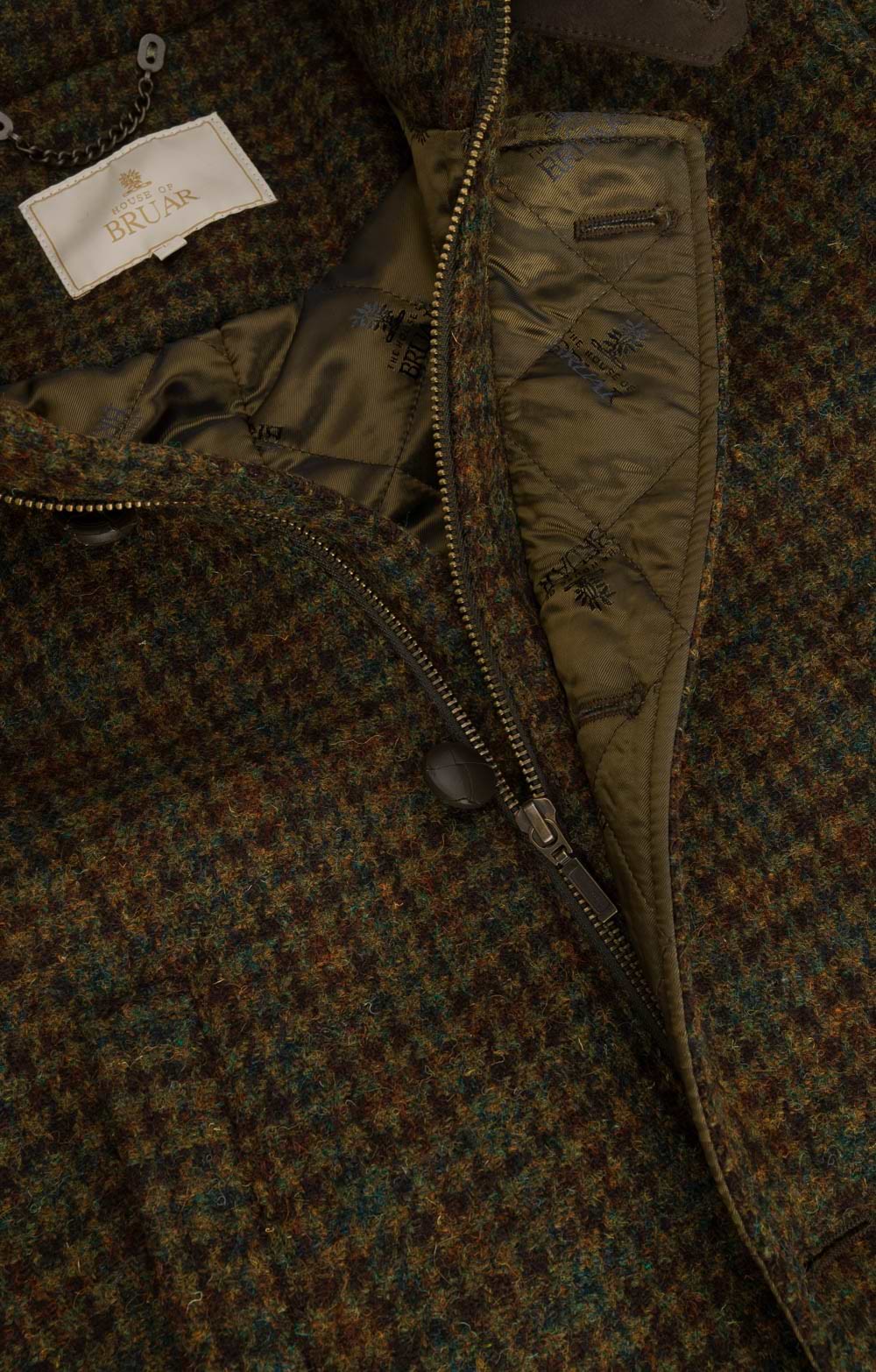 Men's Harris Tweed® Tulchan Coat, Green - House of Bruar