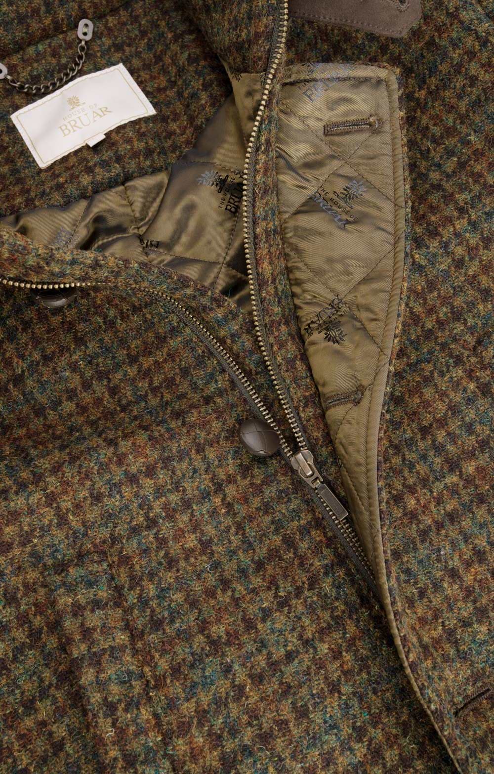 Men's Harris Tweed® Tulchan Coat, Green - House of Bruar