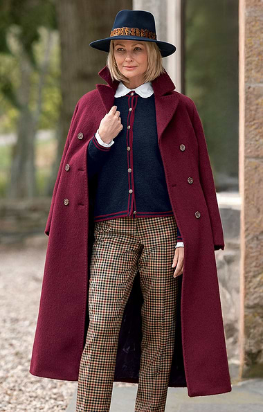 Ladies Wool & Mohair Double Breasted Coat