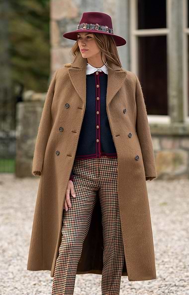 Ladies Wool & Mohair Double Breasted Coat
