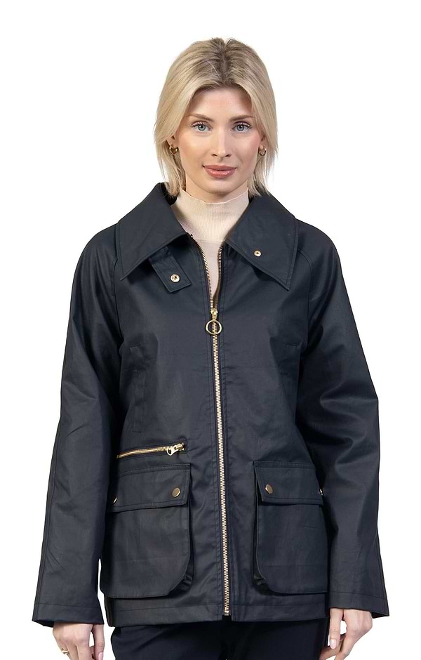 Ladies Collar Waxy Jacket