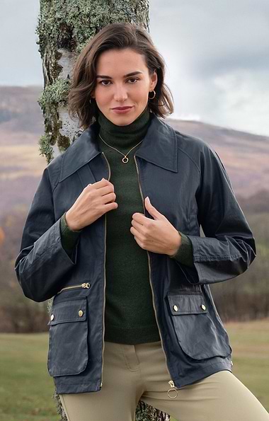Ladies Collar Waxy Jacket