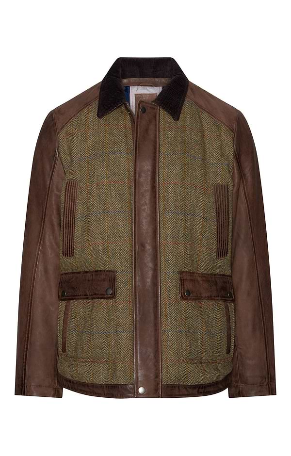 Men's Harris Tweed® and Leather Field Coat