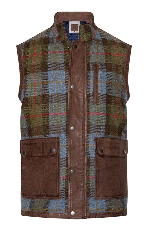 Men's Harris Tweed® and Leather Vest