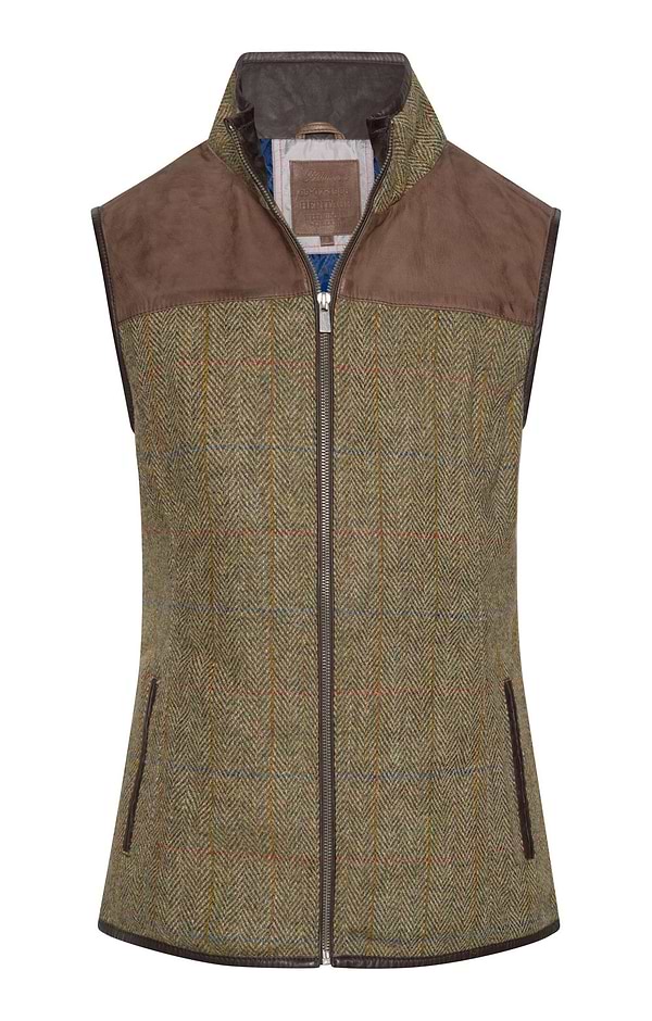 Ladies Harris Tweed® and Leather Waistcoat