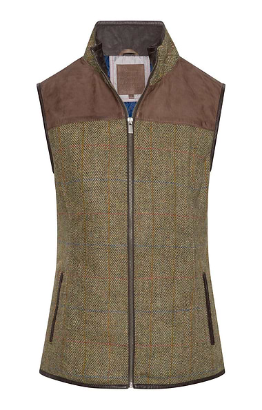 Ladies Harris Tweed® and Leather Waistcoat