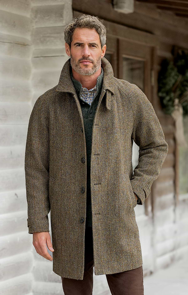 Men's Harris Tweed® 3/4 Raglan Coat