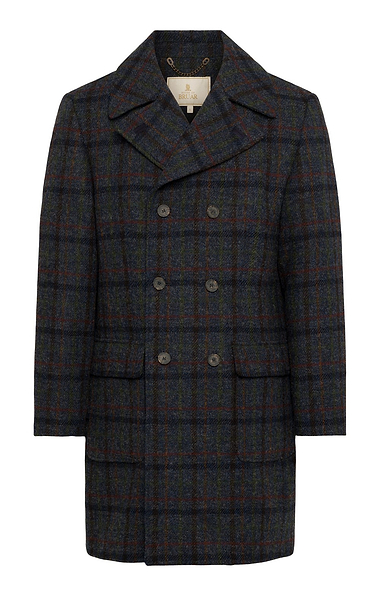 Men's House of Bruar Harris Tweed® Double Breasted Coat