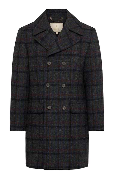 Men's House of Bruar Harris Tweed® Double Breasted Coat