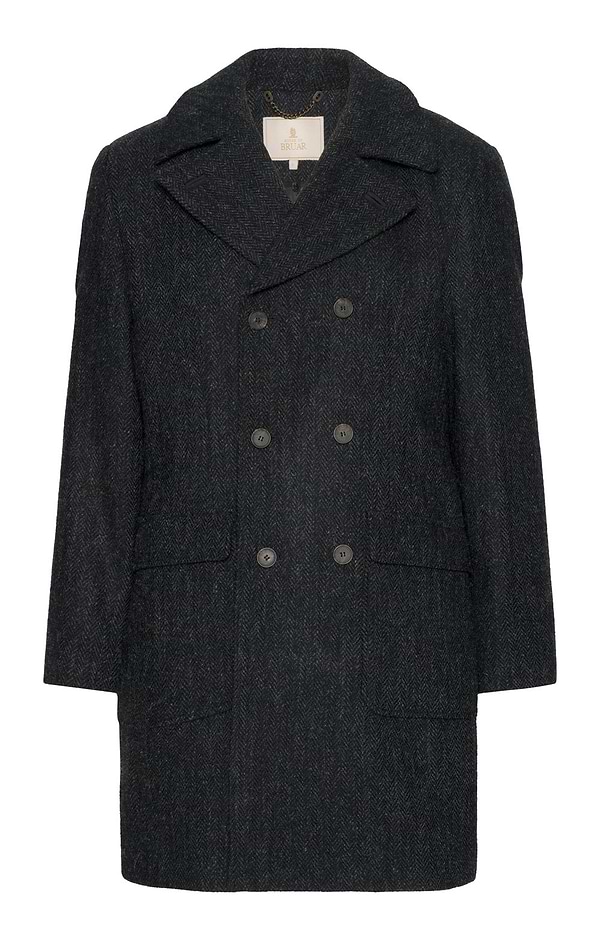 Men's House of Bruar Harris Tweed® Double Breasted Coat