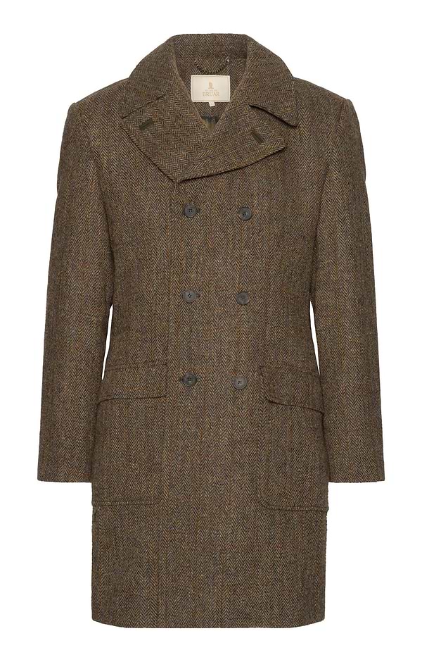 Men's House of Bruar Harris Tweed® Double Breasted Coat