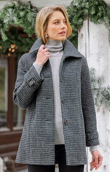 ladies grey dress coat Brown Wool Maxi Coat with Double-Breasted A-Line Silhouette Gray / XS