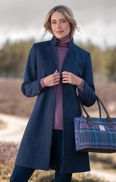 Ladies Harris Tweed® Notch Collar Coat