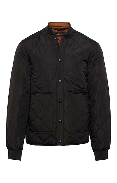 Men's Bomber Neck Diamond Quilt Jacket