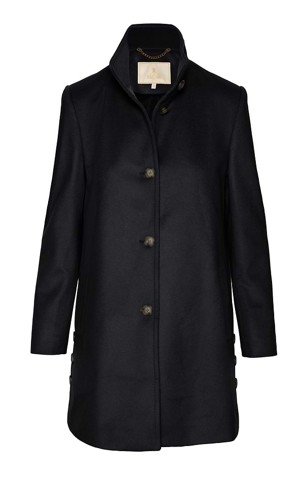 Ladies Wool Cashmere Funnel Coat