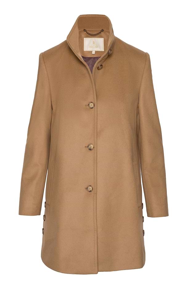 Ladies Wool Cashmere Funnel Coat