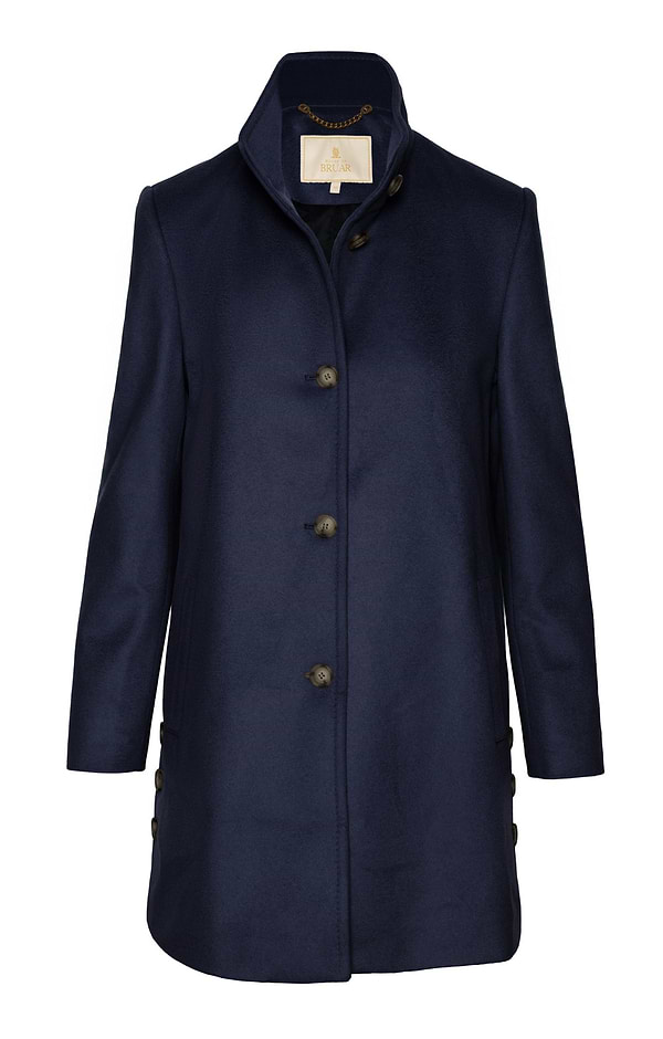 Ladies Wool Cashmere Funnel Coat