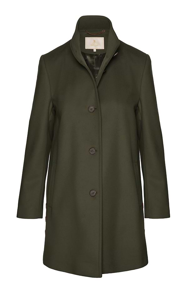 Ladies Wool Cashmere Funnel Coat