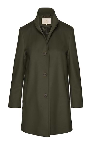 Ladies Wool Cashmere Funnel Coat