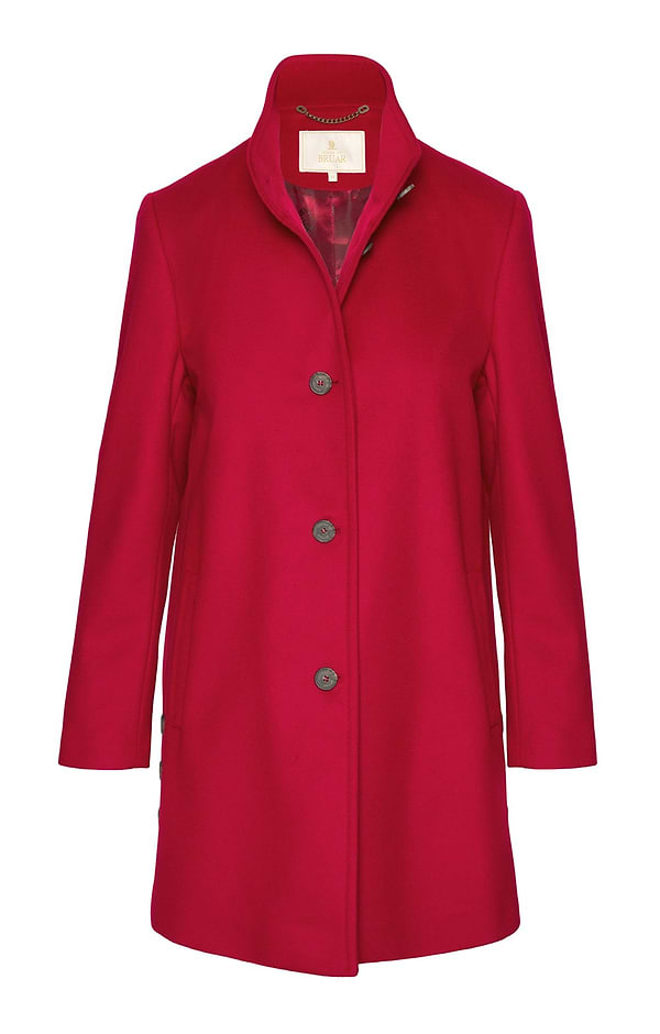 Ladies Wool Cashmere Funnel Coat