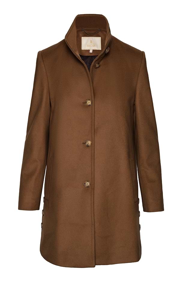 Ladies Wool Cashmere Funnel Coat