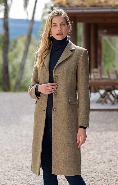 Ladies Tweed College Coat