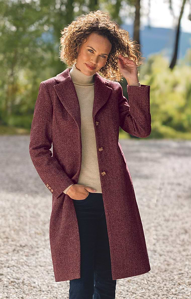 Ladies Tweed College Coat