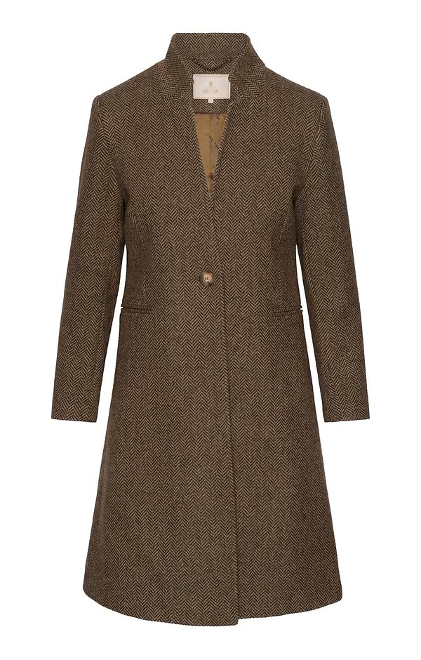 Ladies Herringbone Tweed Coat
