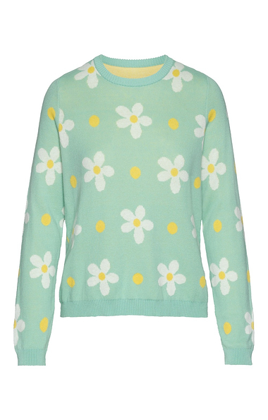 Ladies Daisy Cotton Crew Neck Jumper