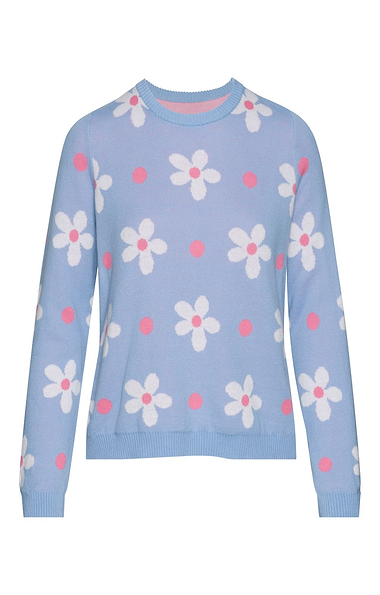 Ladies Daisy Cotton Crew Neck Jumper