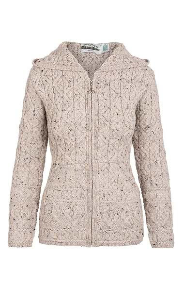 Ladies Merino Hooded Zip Coat