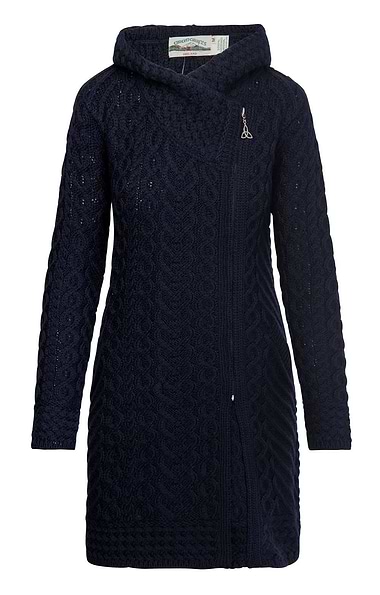 Ladies Asymmetric Zip Hood Coat