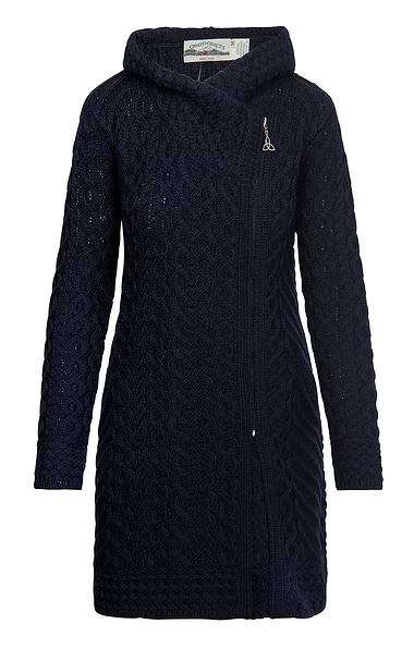 Ladies Asymmetric Zip Hood Coat