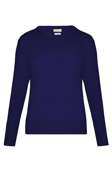 Ladies Munrospun Merino & Cashmere V Neck