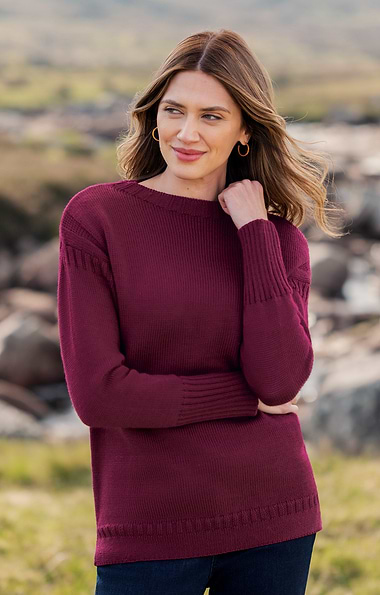 Unisex Pure New Wool Guernsey Sweater