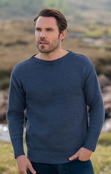 Unisex Pure New Wool Guernsey Sweater