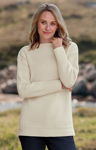 Unisex Pure New Wool Guernsey Sweater