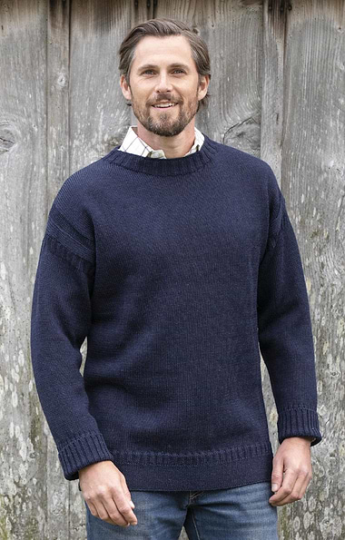 Unisex Pure New Wool Guernsey Sweater
