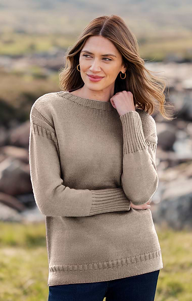 Unisex Pure New Wool Guernsey Sweater