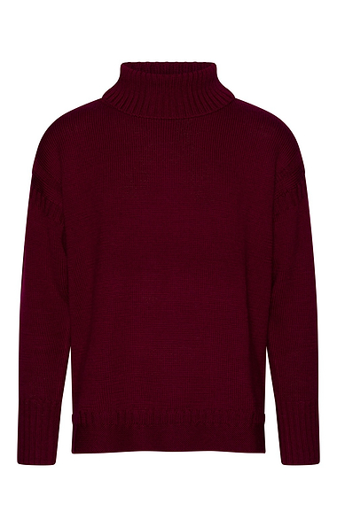 Pure New Wool Guernsey Roll Neck