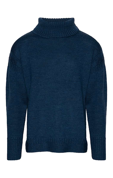Pure New Wool Guernsey Roll Neck