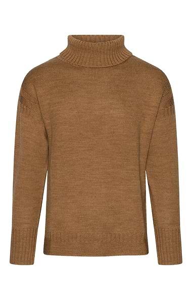 Pure New Wool Guernsey Roll Neck
