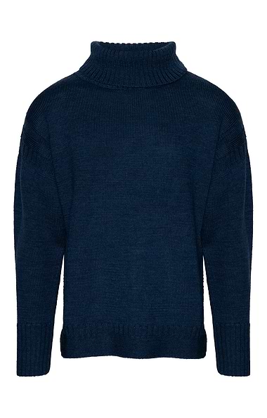 Pure New Wool Guernsey Roll Neck